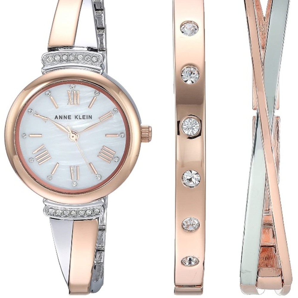 Women’s Crystal Accent Rose Gold Jewelry Set